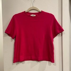 COS The Clean Cut Regular T-Shirt Fuchsia Pink Size Small